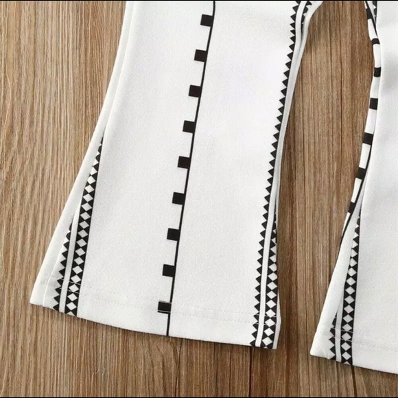 ❌ White Black Retro Barbie 2PC Pant Set - Picture 4 of 16